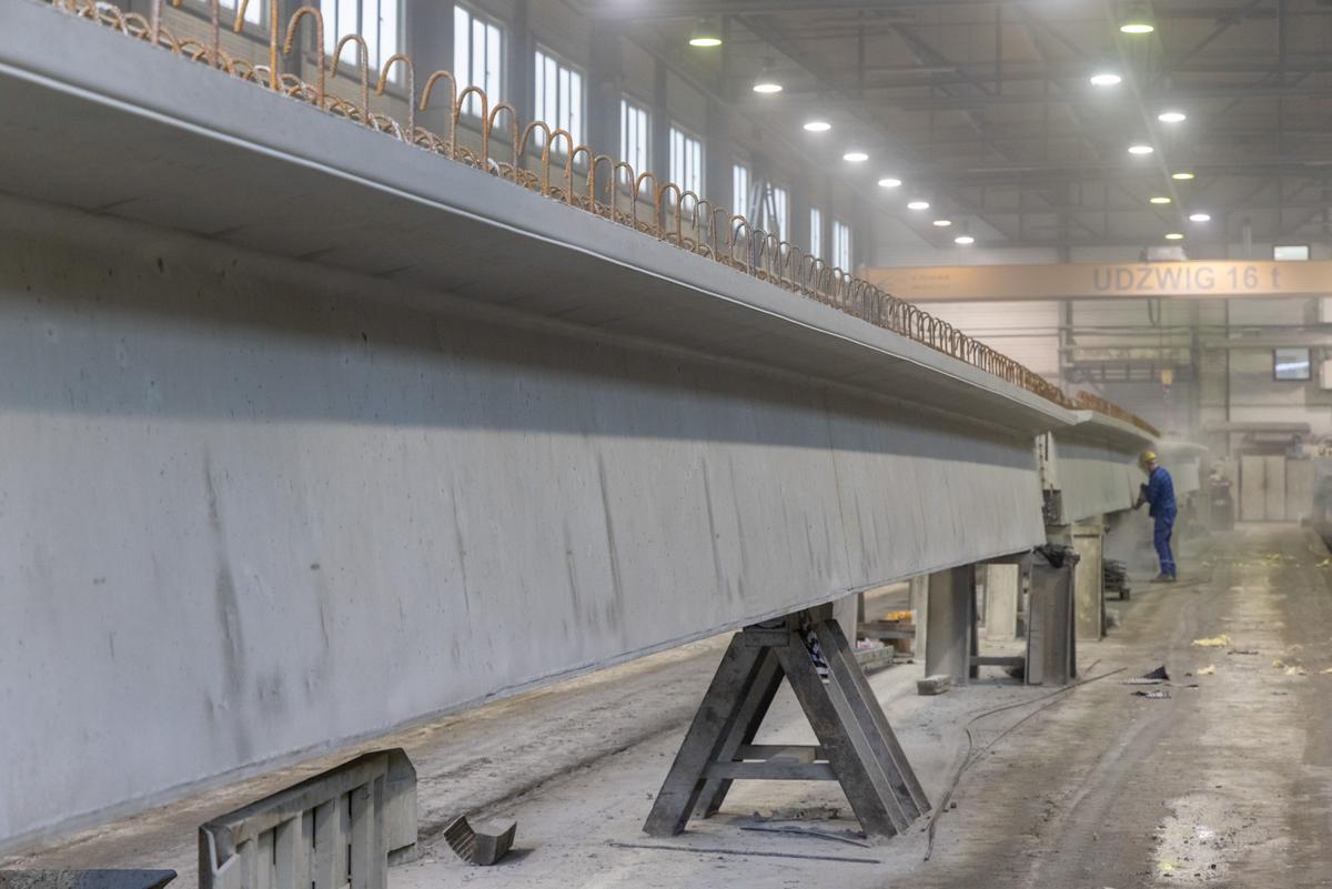 Produkcja belek mostowych typu T