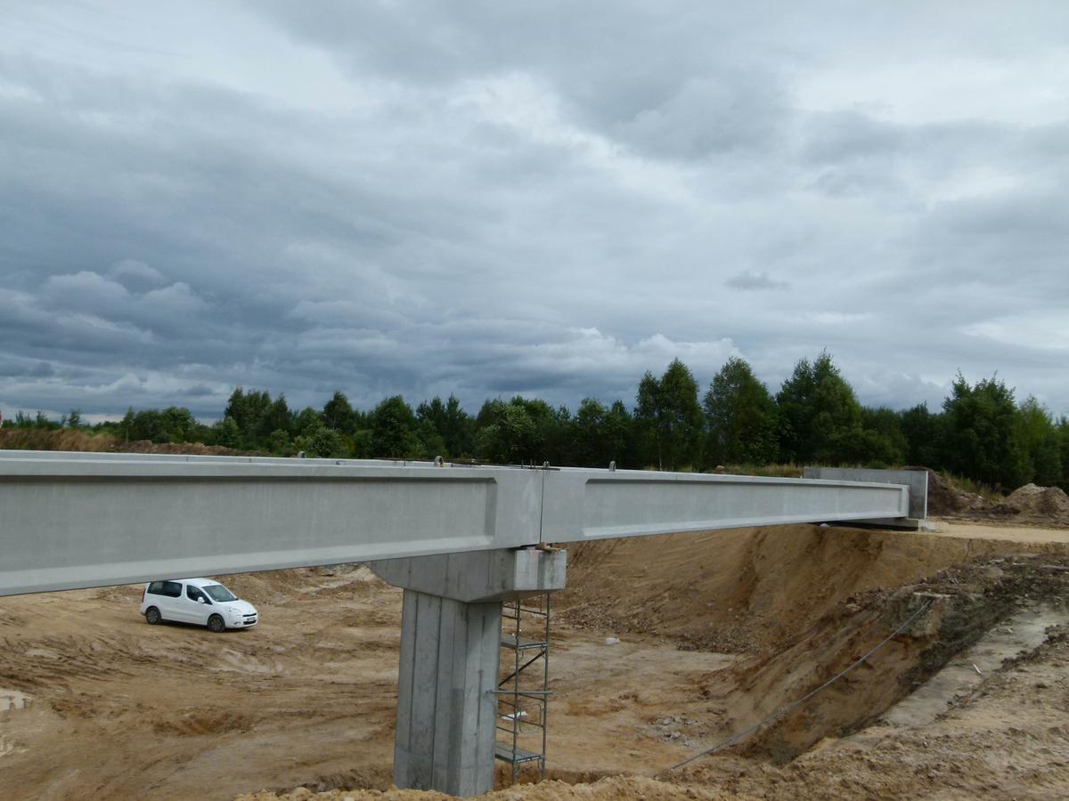 Montaż belek mostowych I